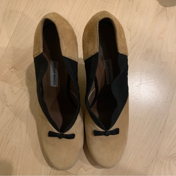 Tabitha Simmons wedges two tone suede/fabric 40/9 - Picture 11 of 11